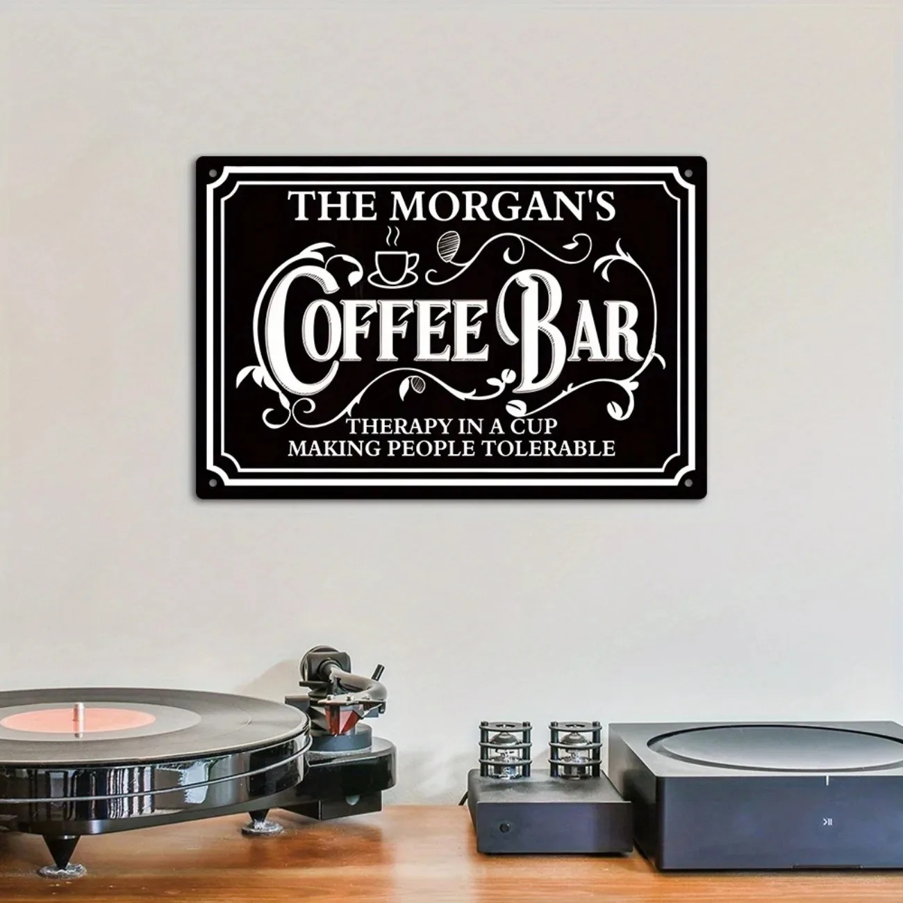 1PC Custom Text The Morgan's C - Home Bar And Coffee avis et prix