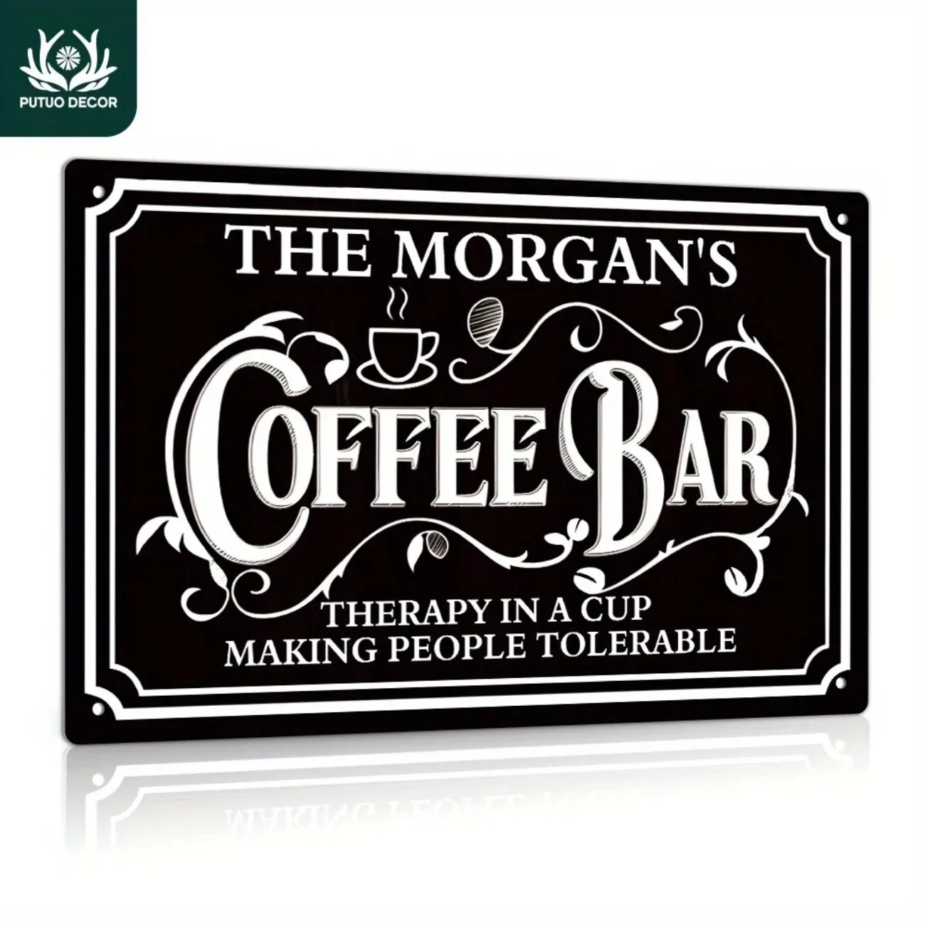 1PC Custom Text The Morgan's C - Home Bar And Coffee avis et prix