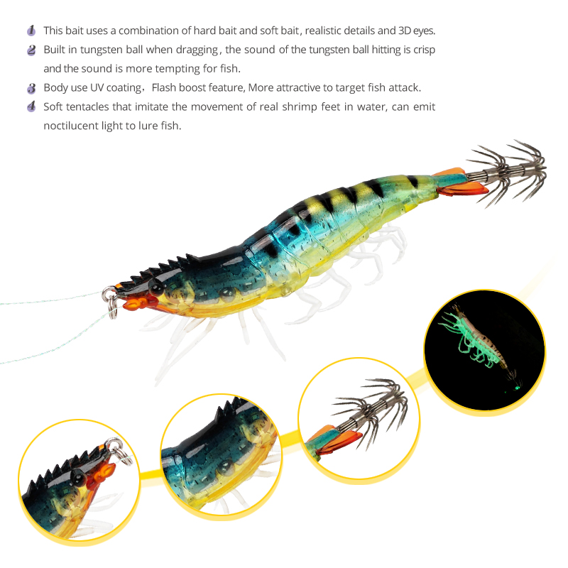 Squid Jig Lures Luminous 9cm 1 - Jigger Double Sided avis et prix