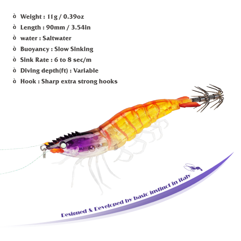 Squid Jig Lures Luminous 9cm 1 - Jigger Double Sided avis et prix
