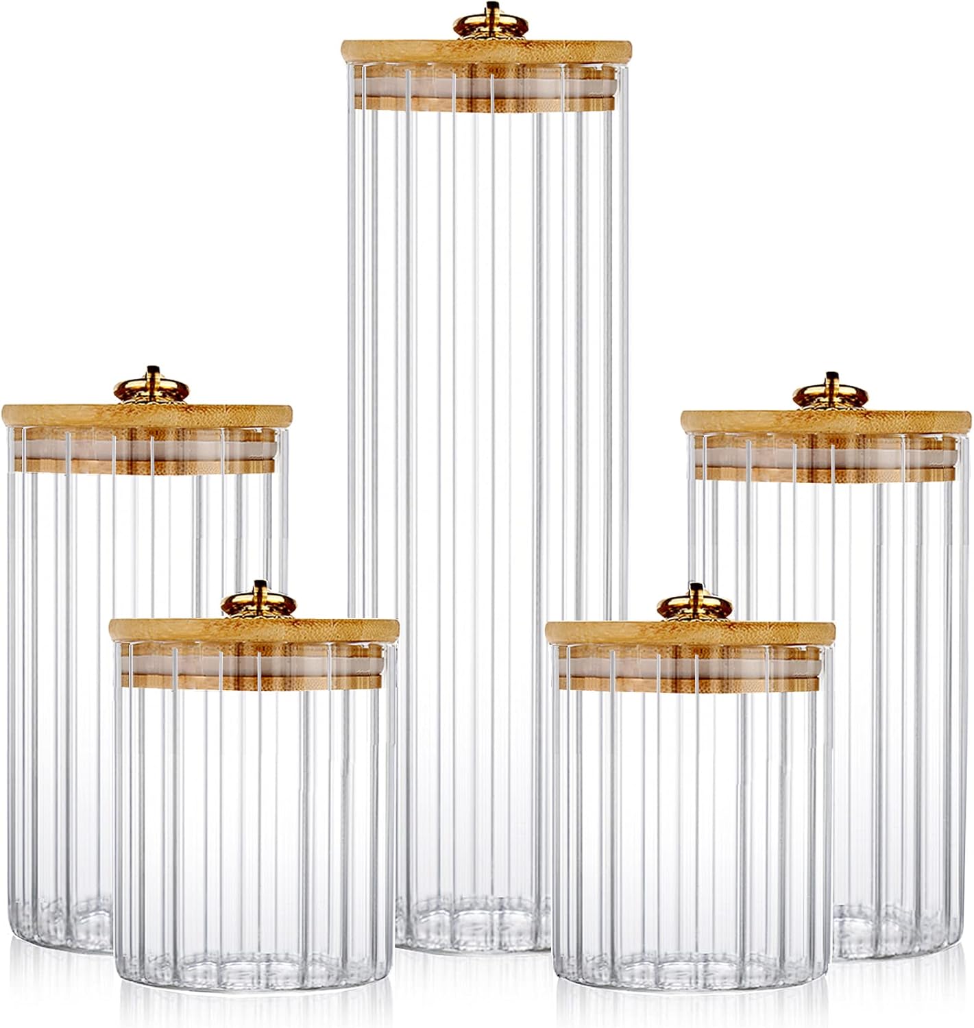 Glass Storage Jars Set of 5, D - Home Bar And Coffee avis et prix