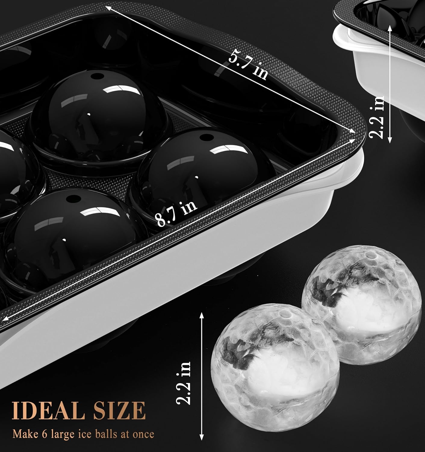 2.2 Inch Round Ice Cube Mold w - Ice Mold Sphere avis et prix