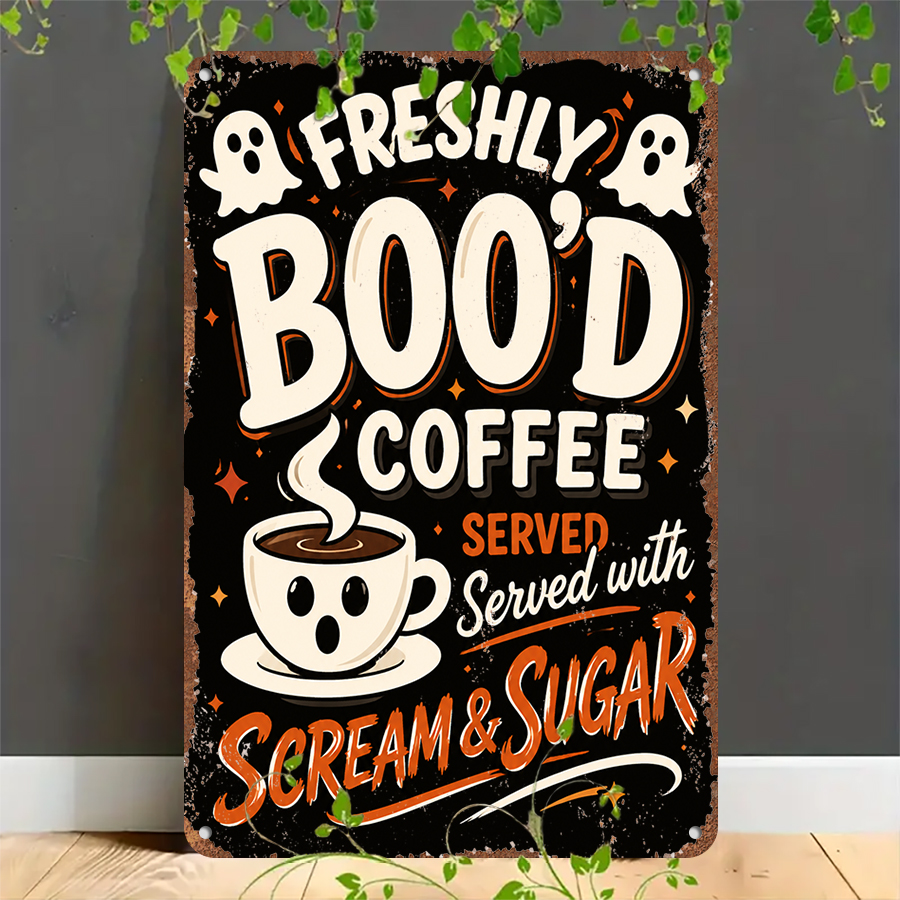 2D flat retro metal tin plate, - Home Bar And Coffee avis et prix