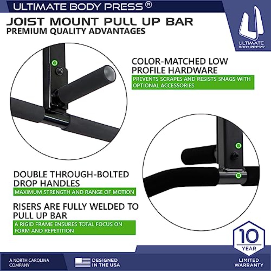 Joist Mount Pull Up Bar for Ho - Home Bar And Gym avis et prix
