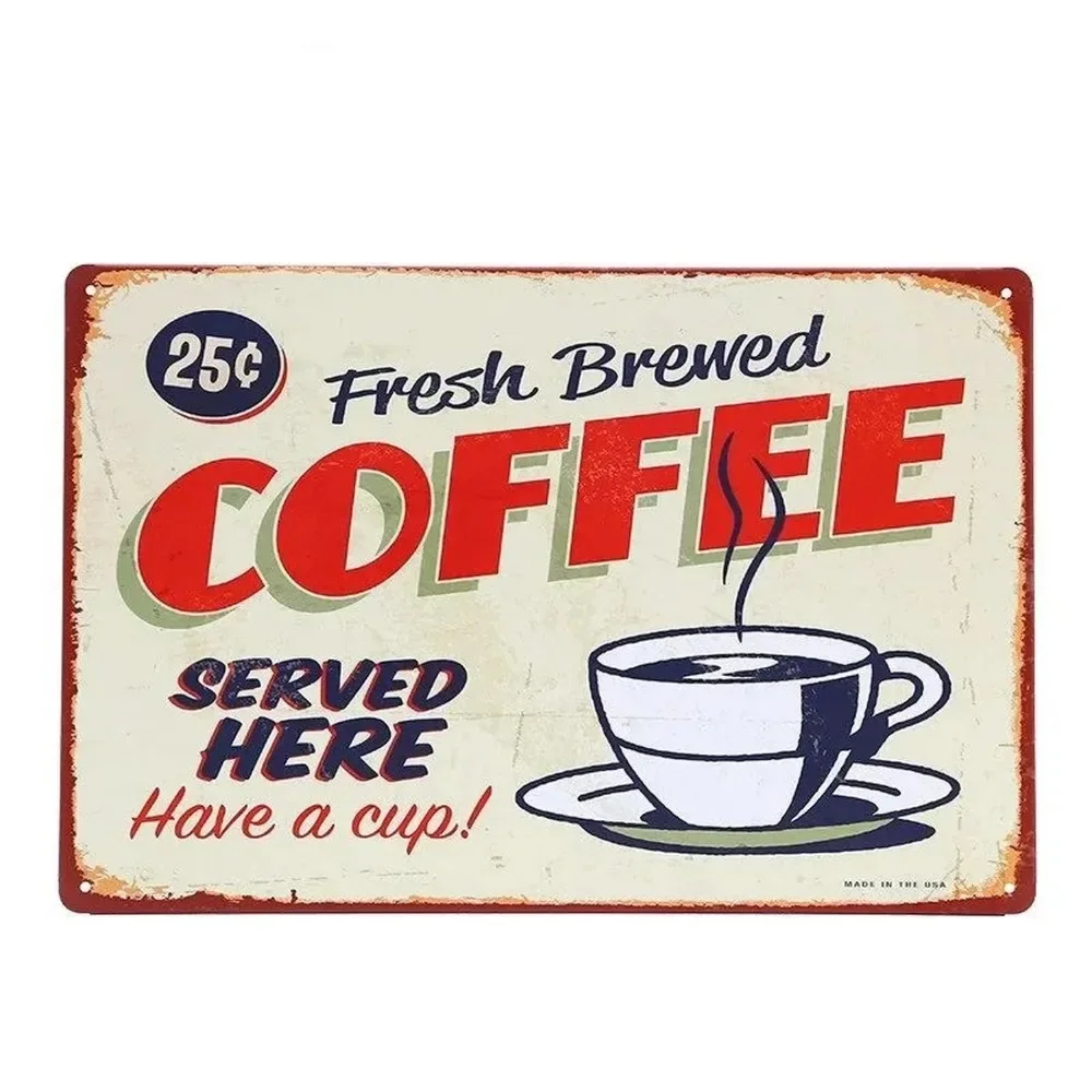 Plaque Metal Signs Drink Coffe - Home Bar And Coffee avis et prix