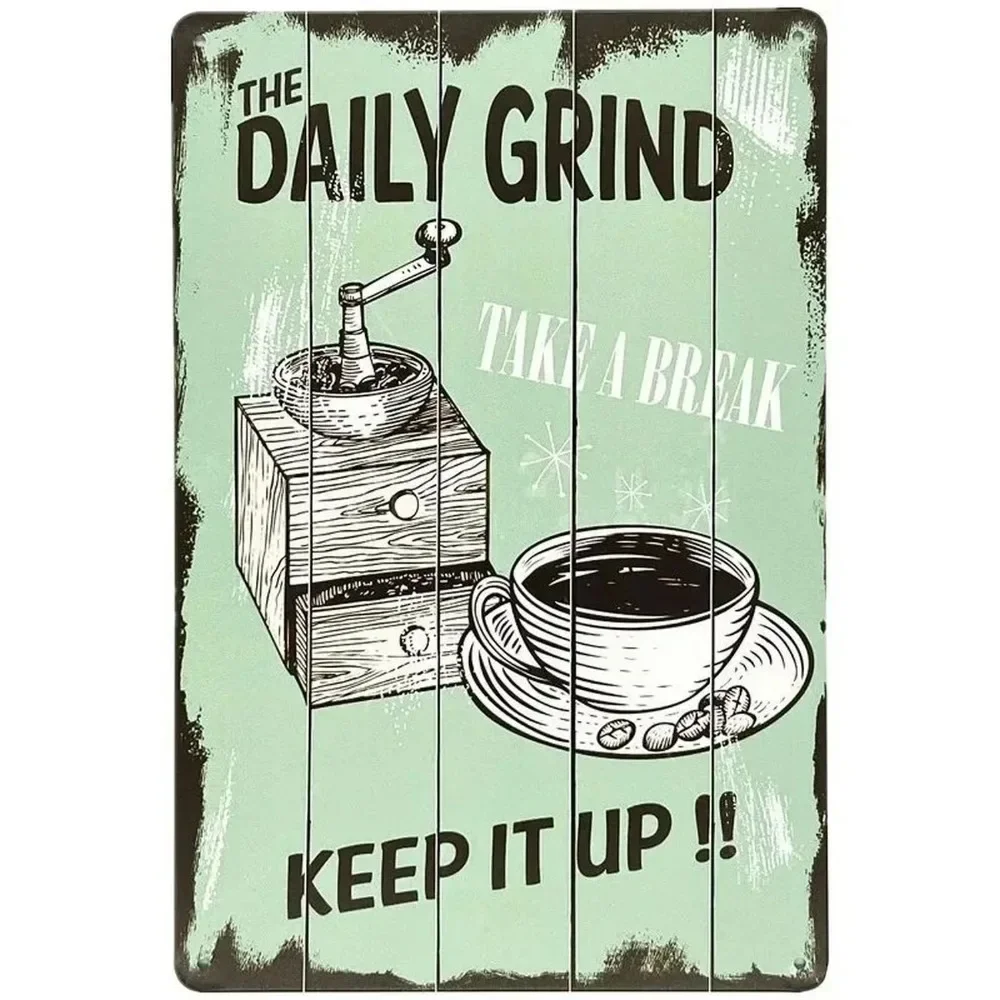 Plaque Metal Signs Drink Coffe - Home Bar And Coffee avis et prix
