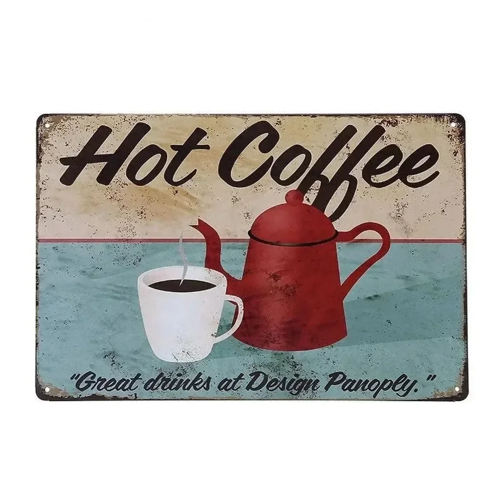 Plaque Metal Signs Drink Coffe - Home Bar And Coffee avis et prix