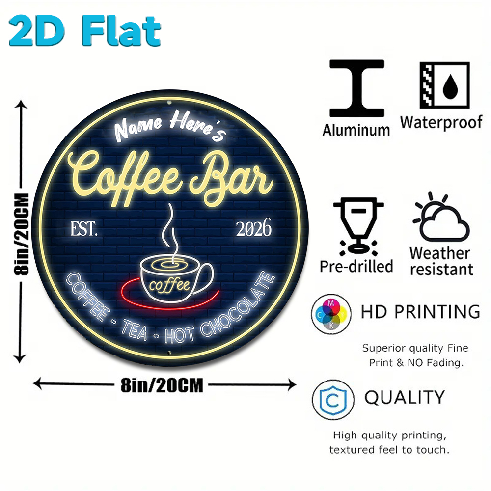 Custom Name & Year Coffee Bar  - Home Bar And Coffee avis et prix