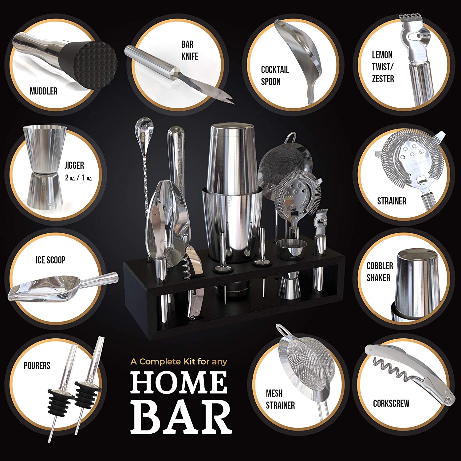 stllCamol 14-Piece Stainless S - Boston Shaker Set avis et prix