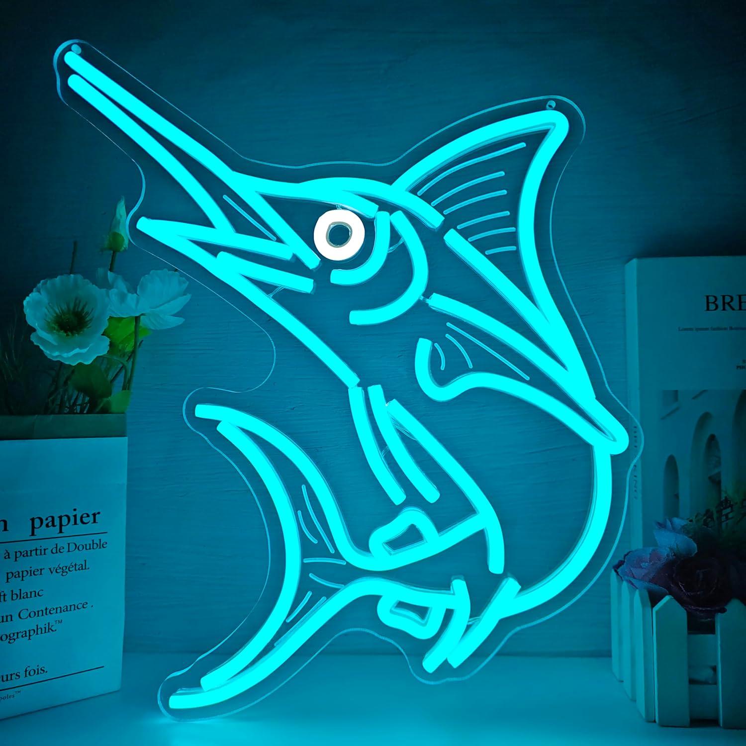 Marlin Fish Neon Sign Deep Sea - Home Bar And Restaurant avis et prix
