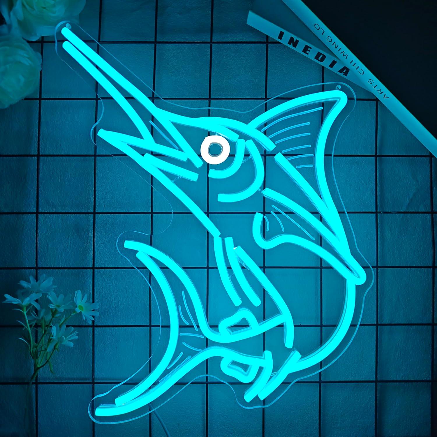 Marlin Fish Neon Sign Deep Sea - Home Bar And Restaurant avis et prix
