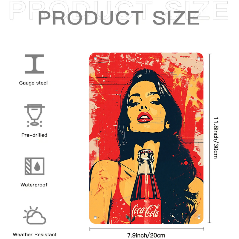 1PC 2D flat vintage Coca Cola  - Home Bar And Coffee avis et prix