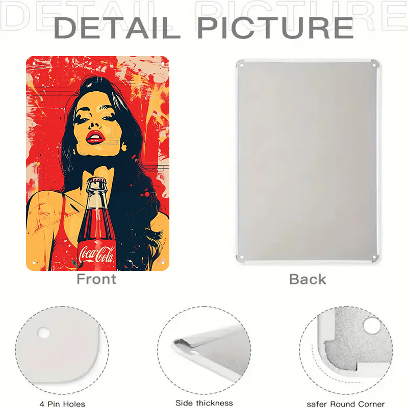 1PC 2D flat vintage Coca Cola  - Home Bar And Coffee avis et prix