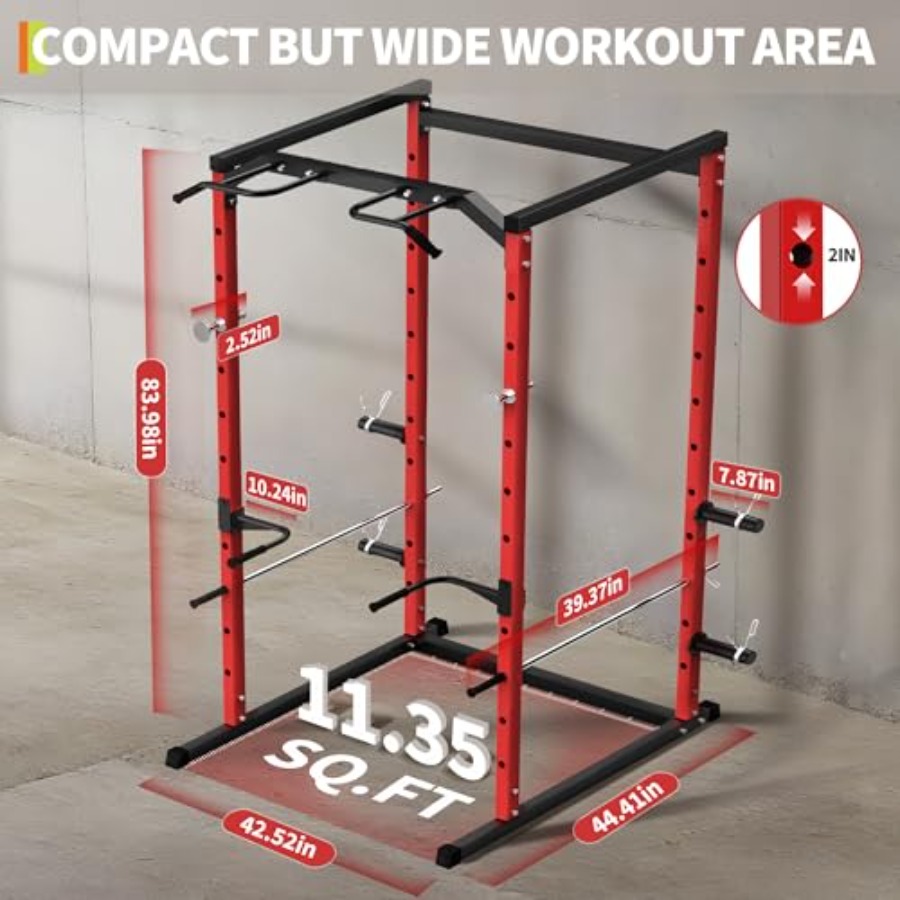 Heavy-Duty Power Cage with Pul - Home Bar And Gym avis et prix