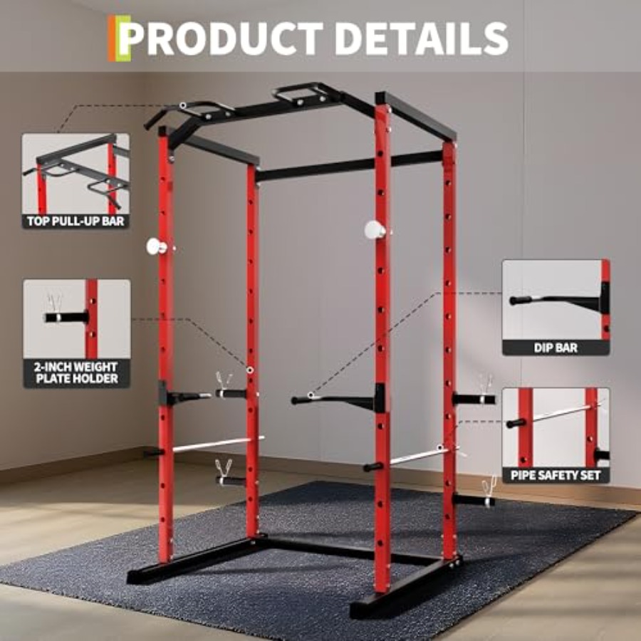 Heavy-Duty Power Cage with Pul - Home Bar And Gym avis et prix