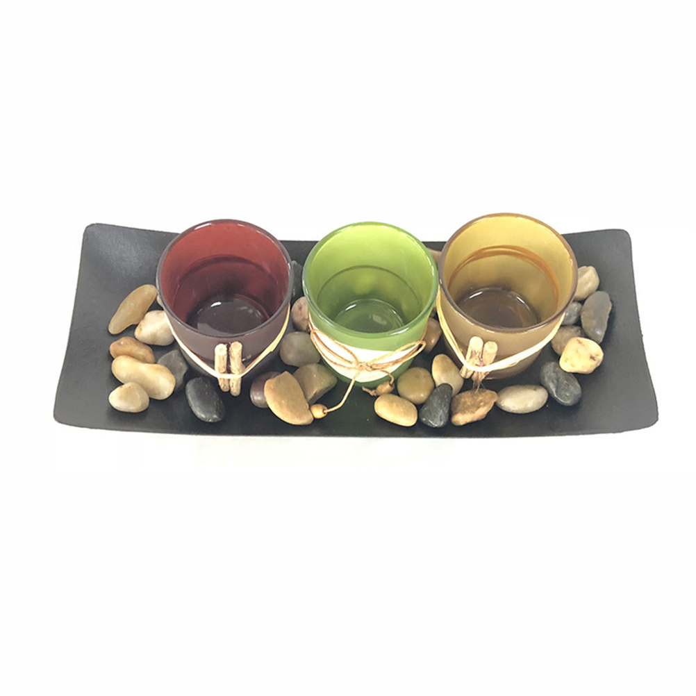 3Pcs Glass Candlestick Europea - Home Bar And Restaurant avis et prix