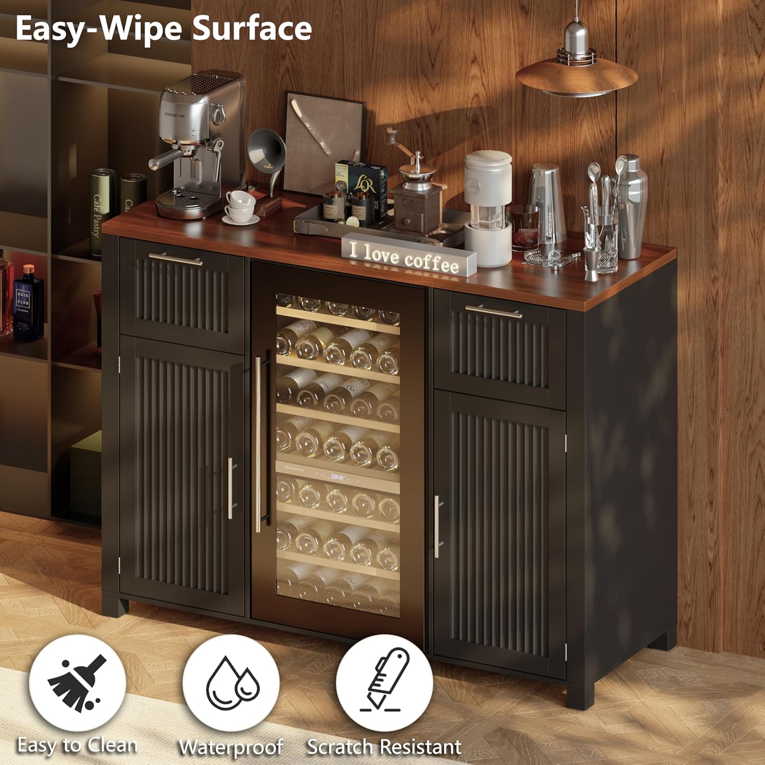 Large Coffee Bar Cabinet Fridg - Home Bar And Fridge avis et prix