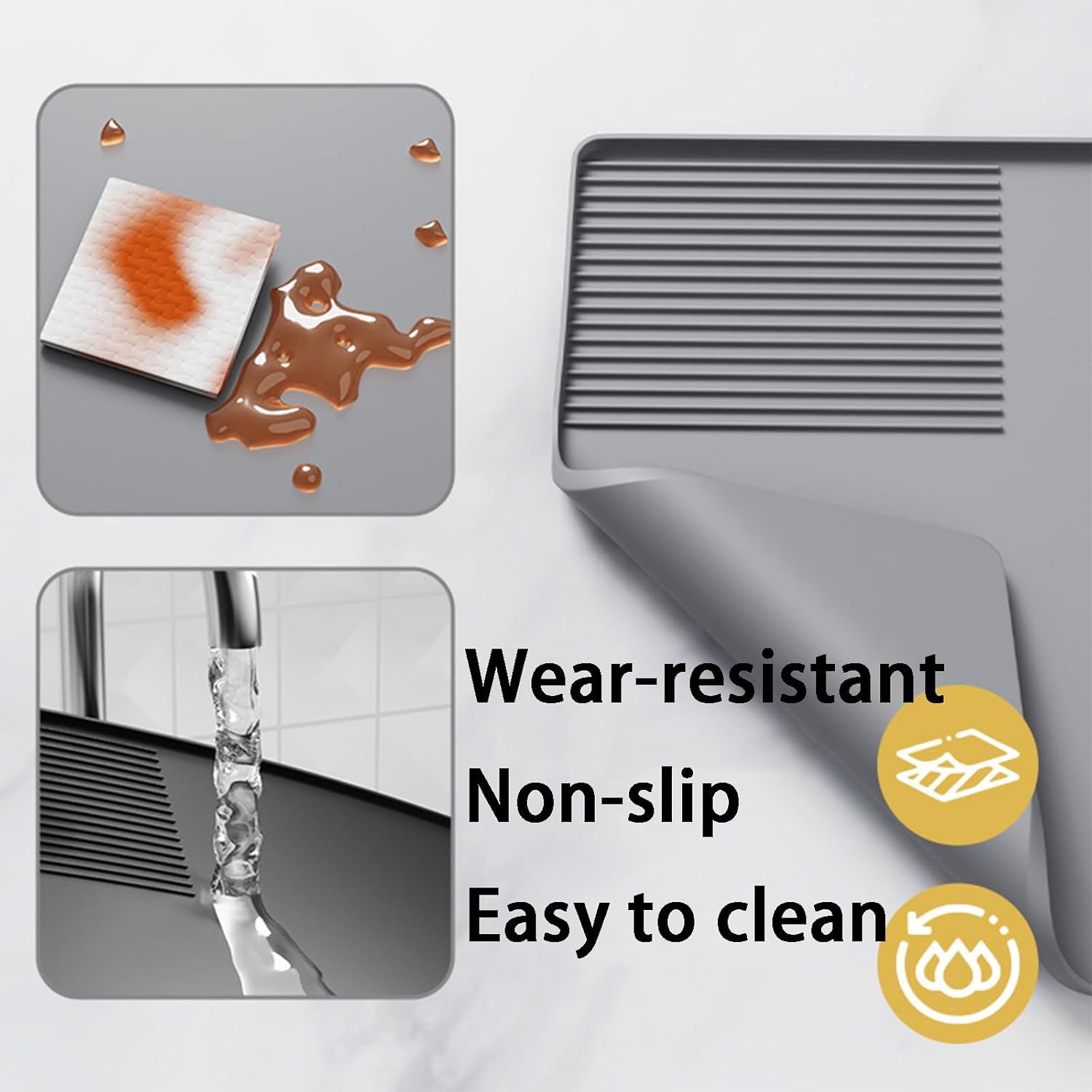 3-In-1 Silicone Coffee Mat Mul - Bar Mat Rubber avis et prix
