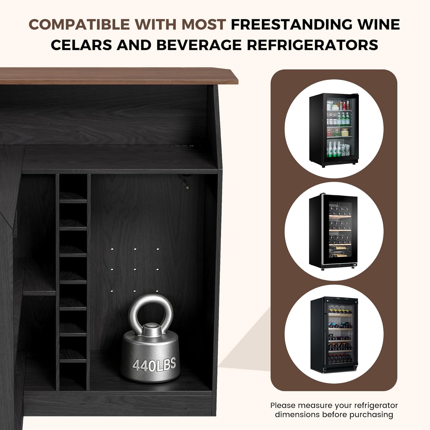 L Shaped Home Bar Unit With Fr - Home Bar And Fridge avis et prix