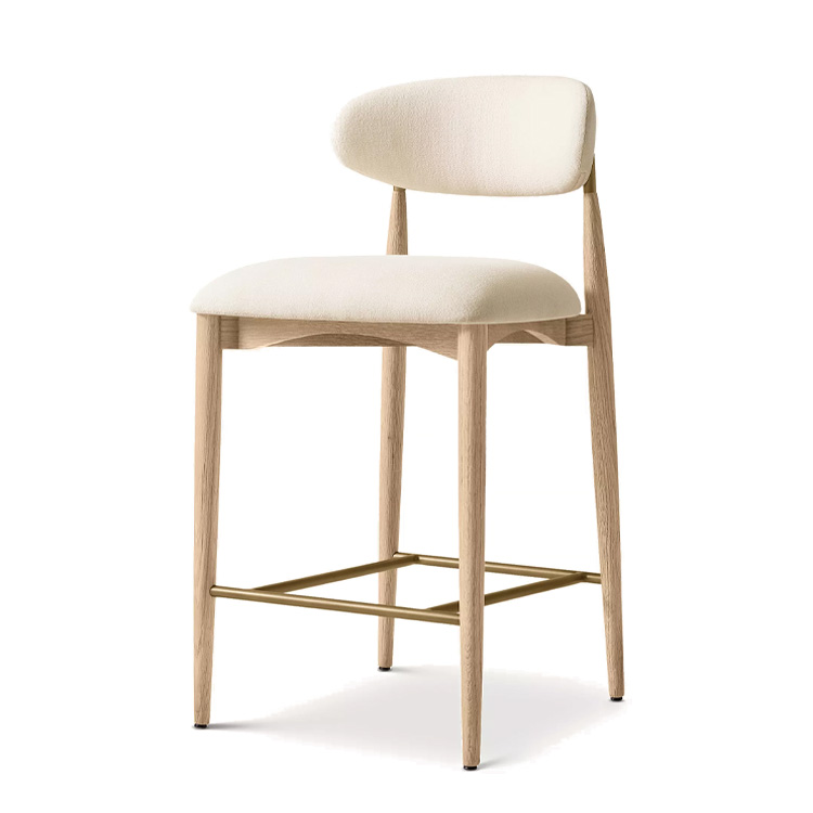 New Style Nordic Fabric Wood C - Home Bar Stools avis et prix
