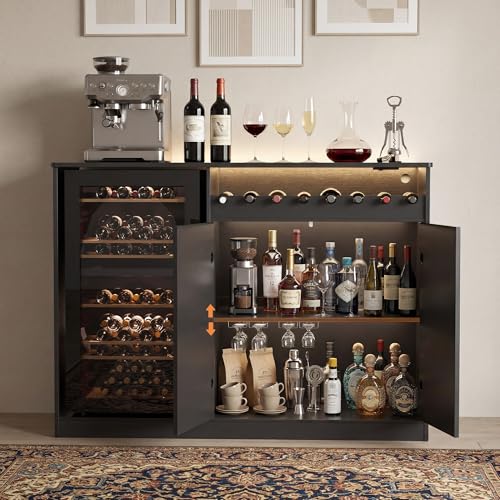 53 Inch L-Shape Contemporary B - Home Bar And Fridge avis et prix