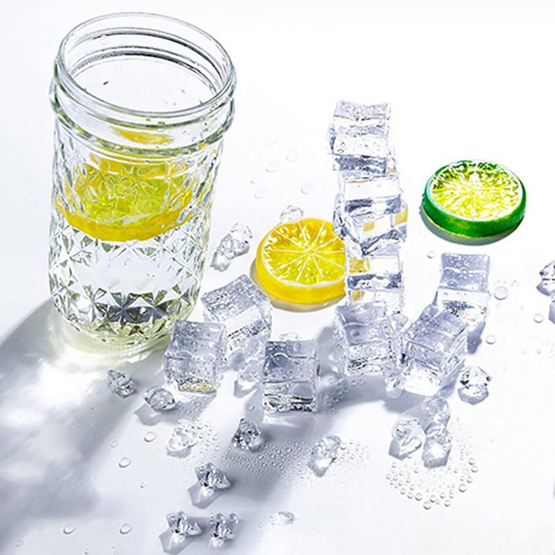 50PCS 3D Acrylic Fake Ice Cube - Ice Mold Sphere avis et prix