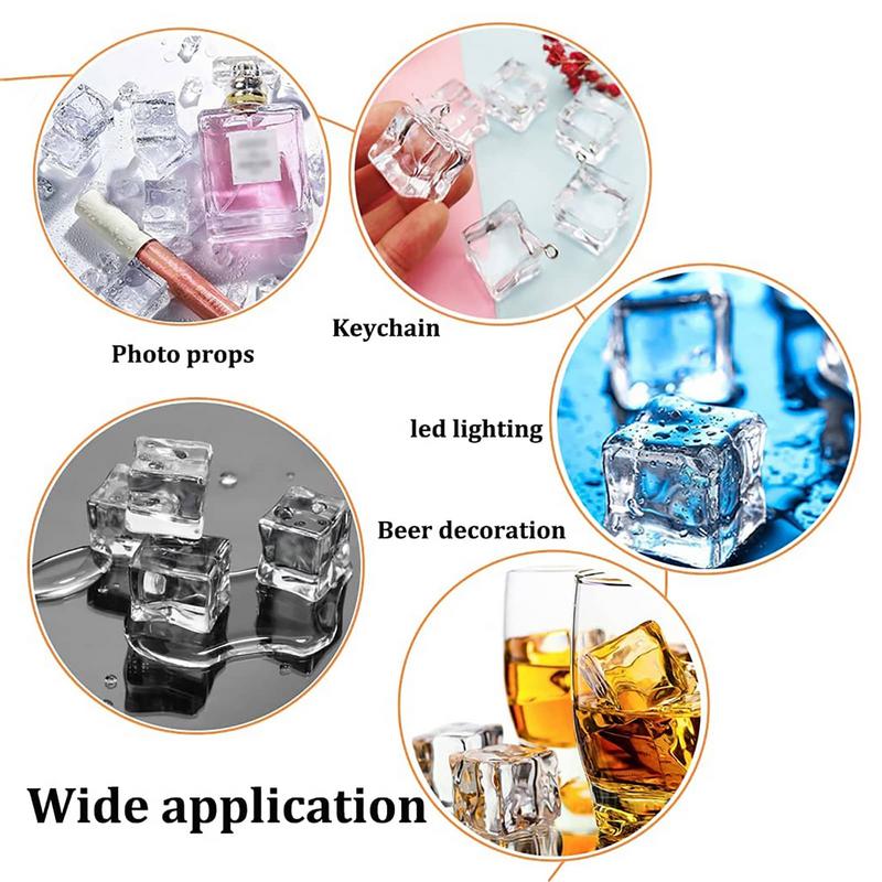 50PCS 3D Acrylic Fake Ice Cube - Ice Mold Sphere avis et prix