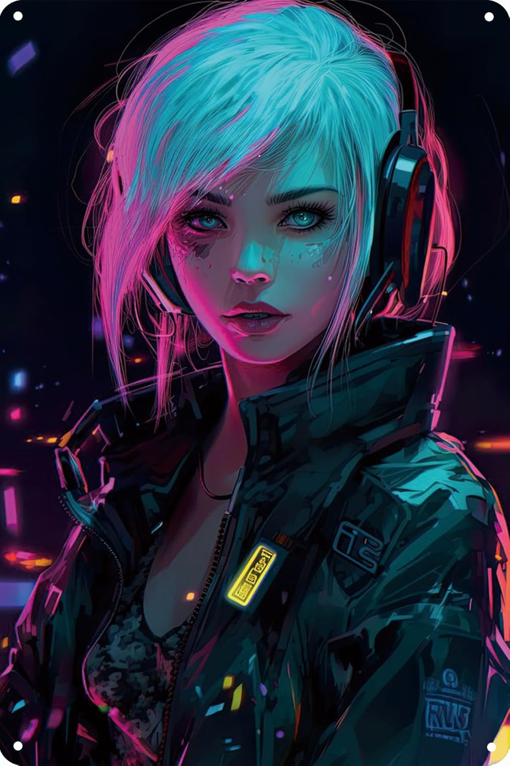 Anime Girl Neon Metal aluminum - Home Bar And Restaurant avis et prix