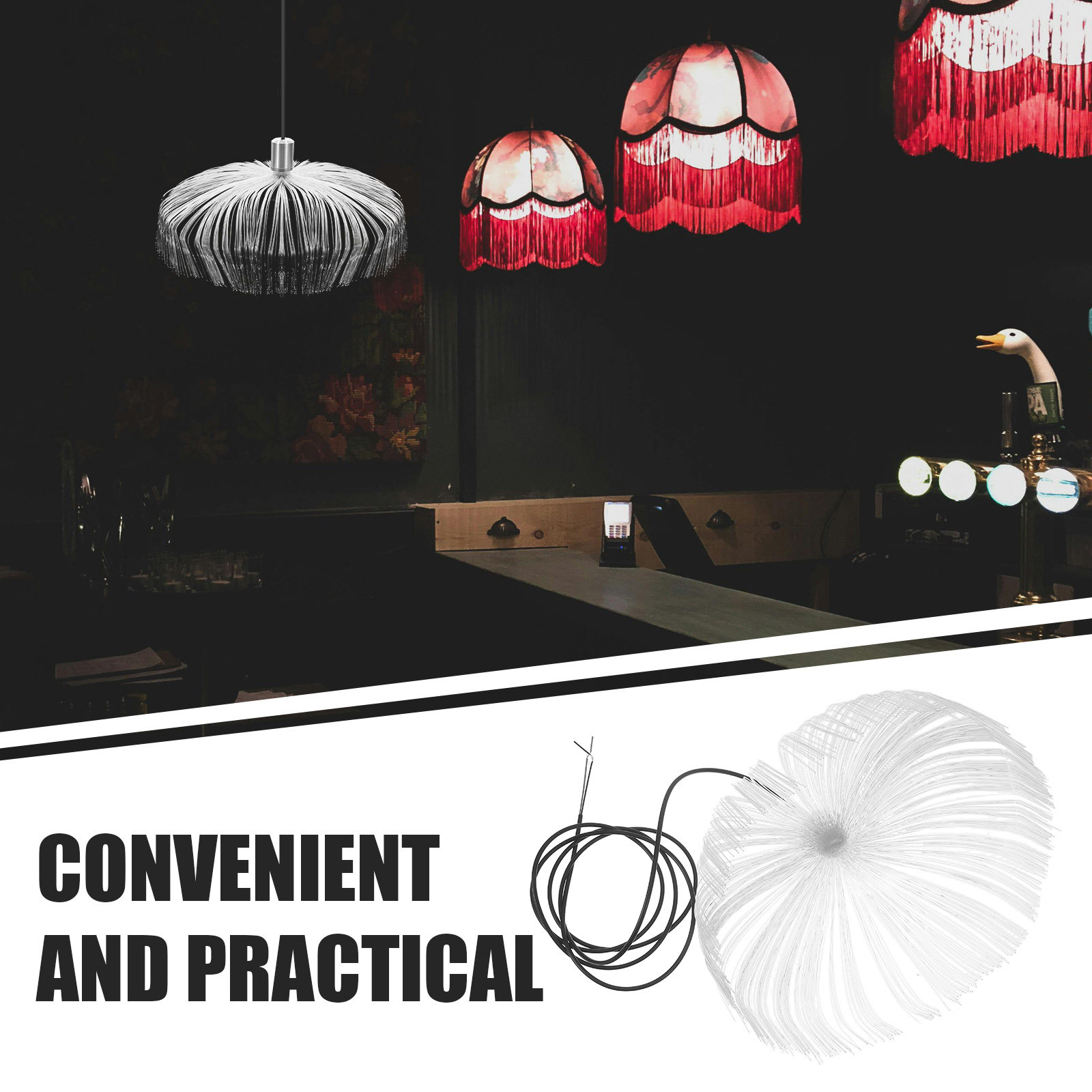 LED Fiber Optic Jellyfish Ceil - Home Bar And Theater avis et prix