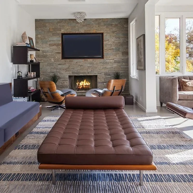 Modern Leather Barcelona Sofa  - Home Barcelona avis et prix