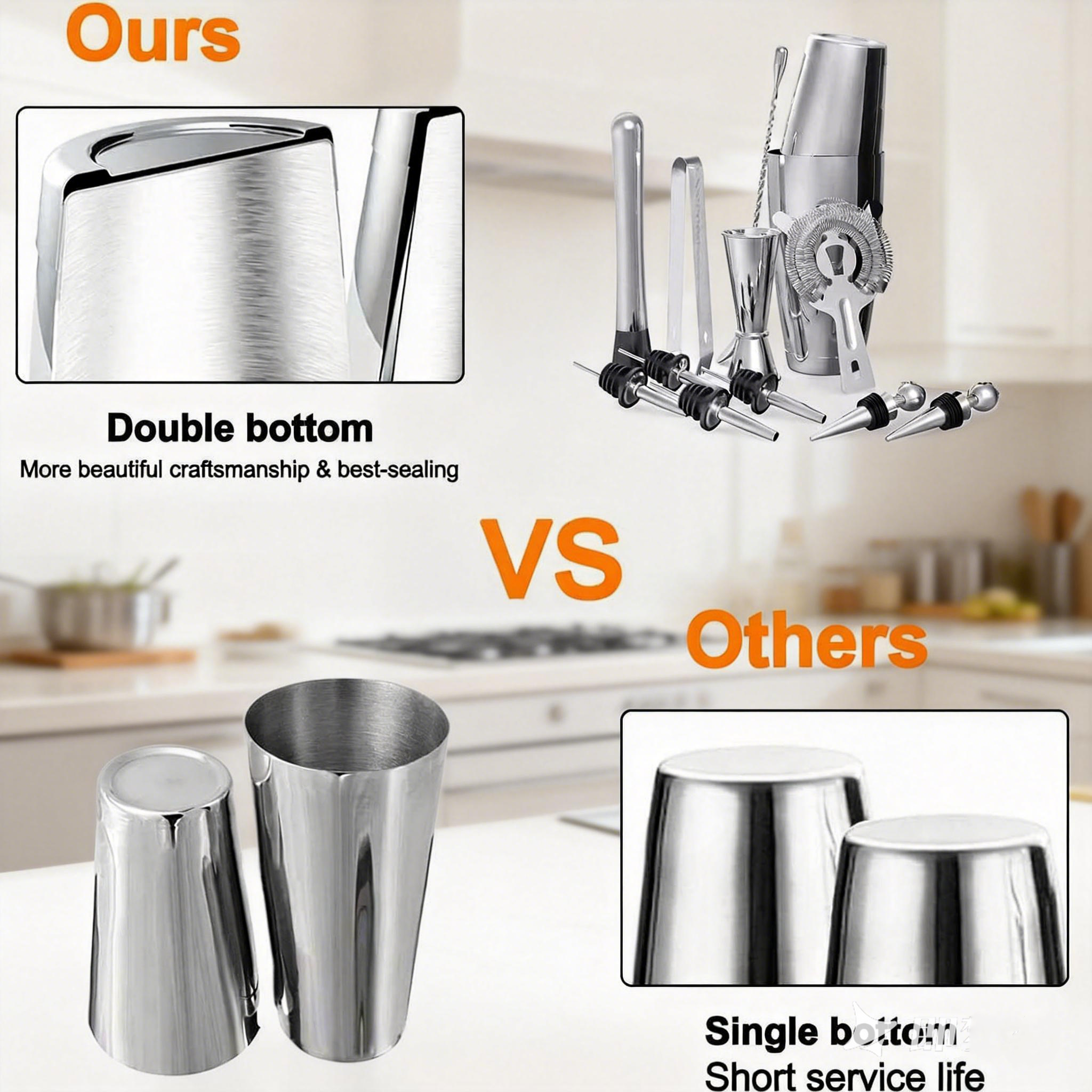 stllCamol Cocktail Shaker Bost - Boston Shaker Set avis et prix