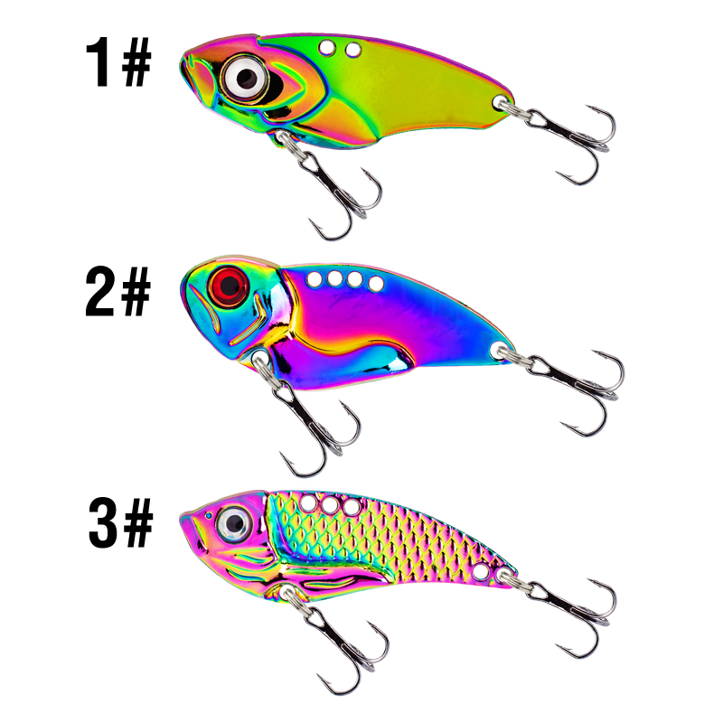 3PCS Metal Colorful VIB Lure 5 - Jigger Double Sided avis et prix