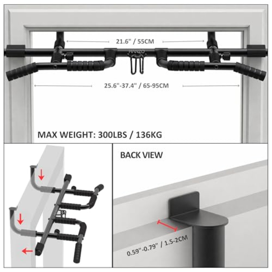 Doorway Pull Up Bar Set with S - Home Bar And Gym avis et prix