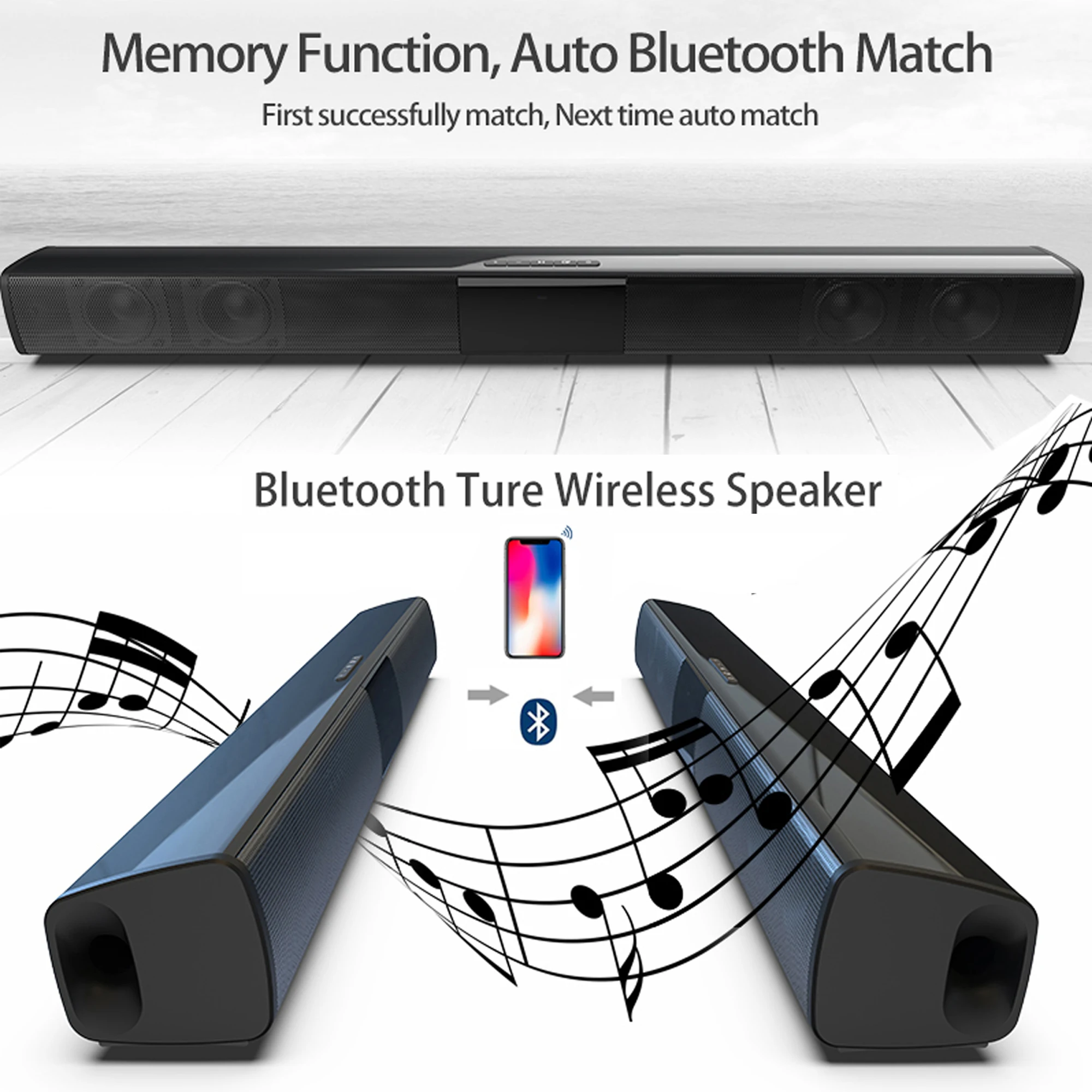 40W High Power Soundbar for TV - Home Bar And Theater avis et prix