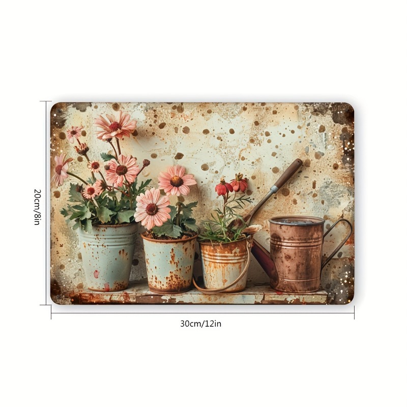 Vintage Floral Metal Tin Sign  - Home Bar And Restaurant avis et prix