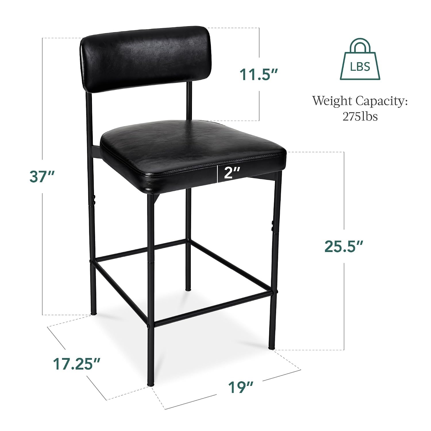 Set of 2, Armless Counter Heig - Home Bar Stools avis et prix