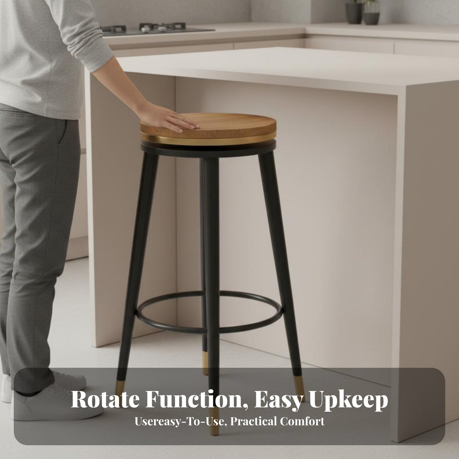 Padded Revolving Counter Stool - Home Bar Stools avis et prix