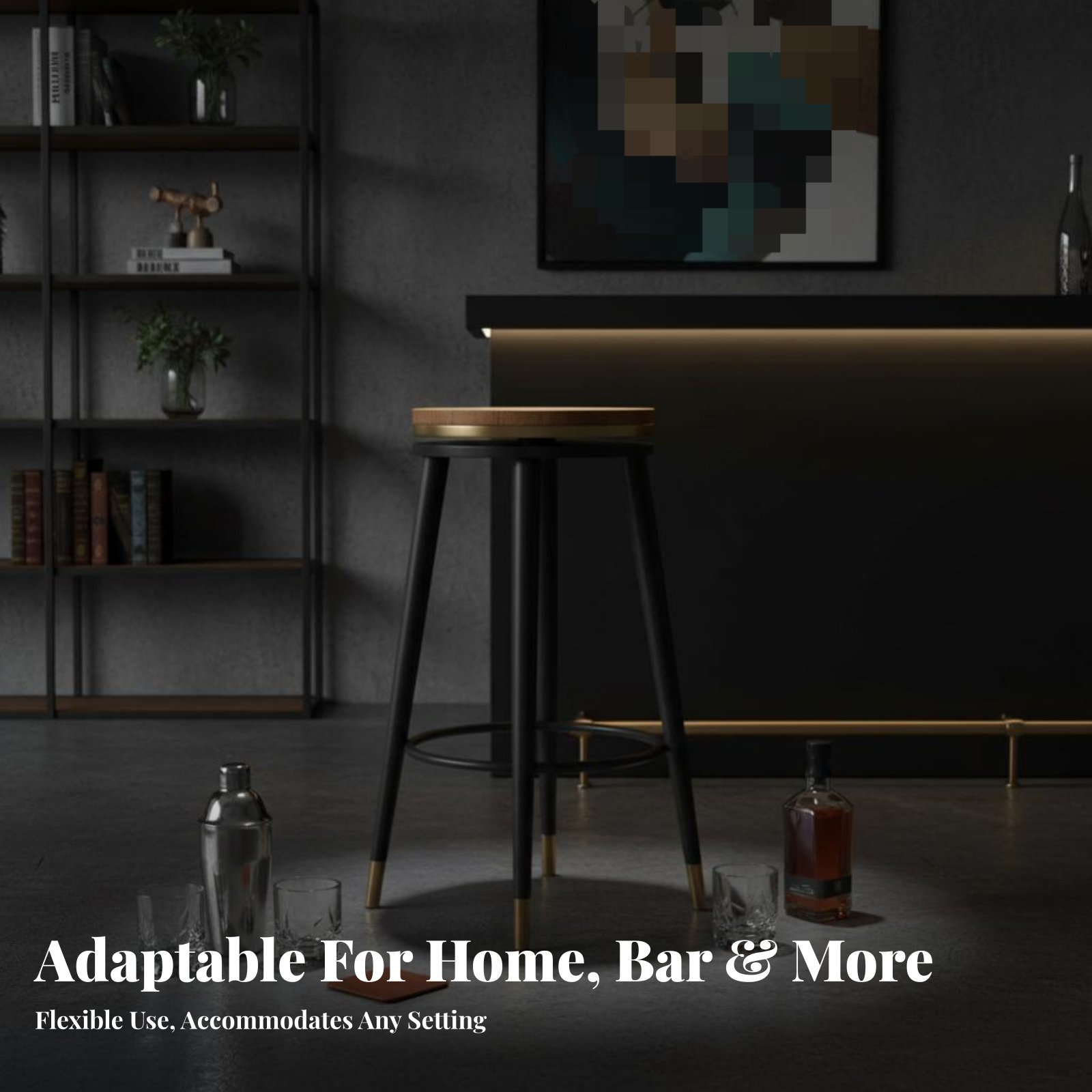 Padded Revolving Counter Stool - Home Bar Stools avis et prix