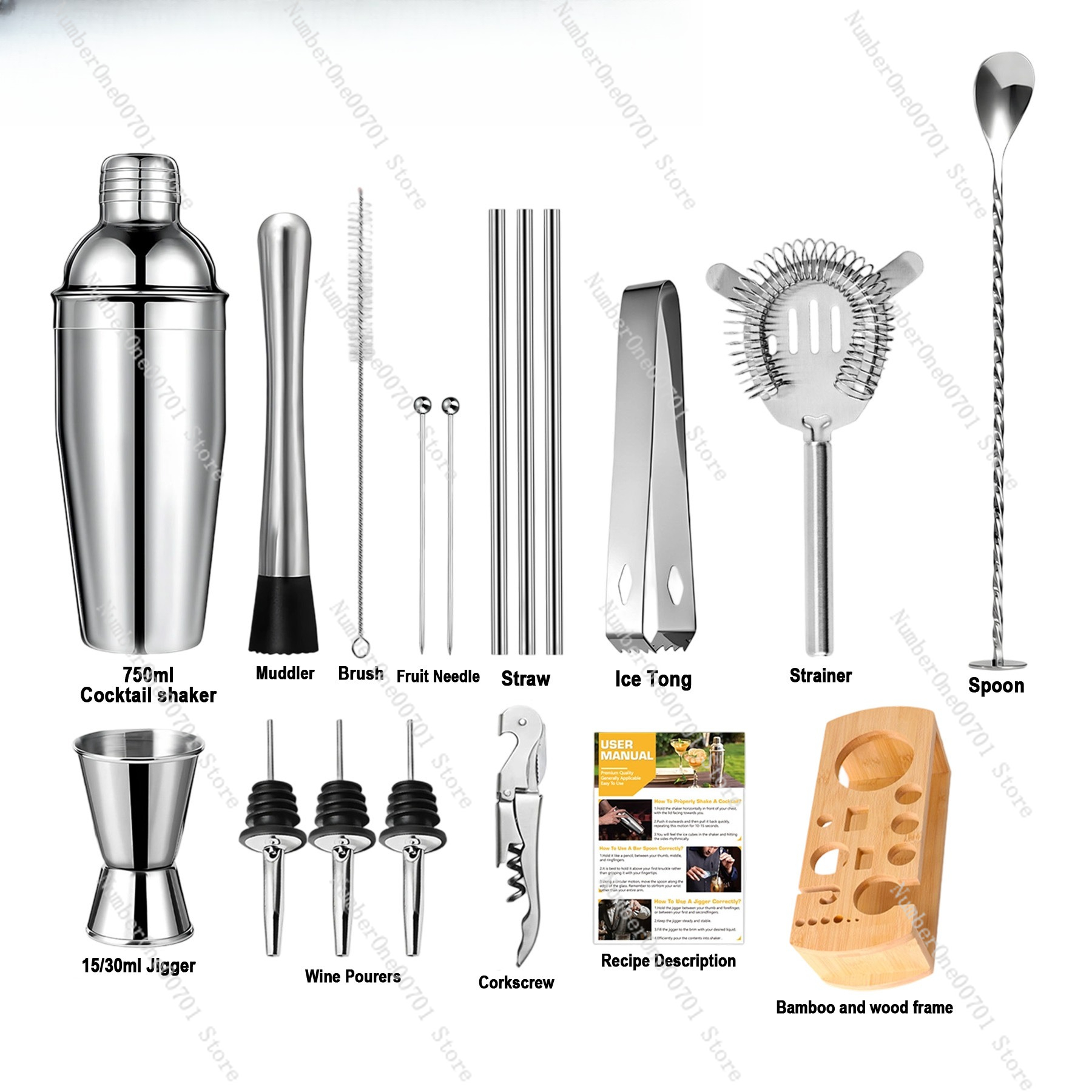 Stainless Steel Cocktail Shake - Boston Shaker Set avis et prix