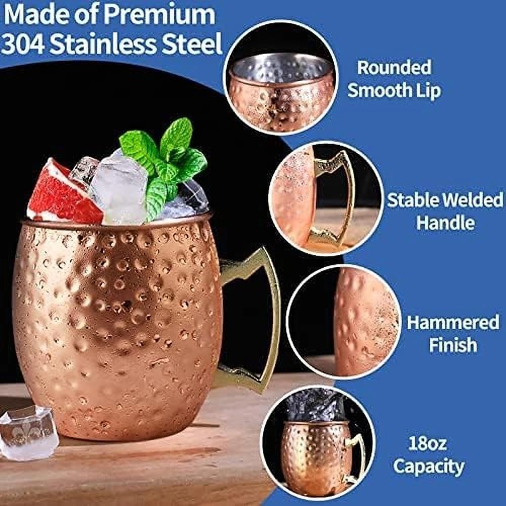 Moscow Mule Copper Mugs- Set o - Mule Copper Mug avis et prix