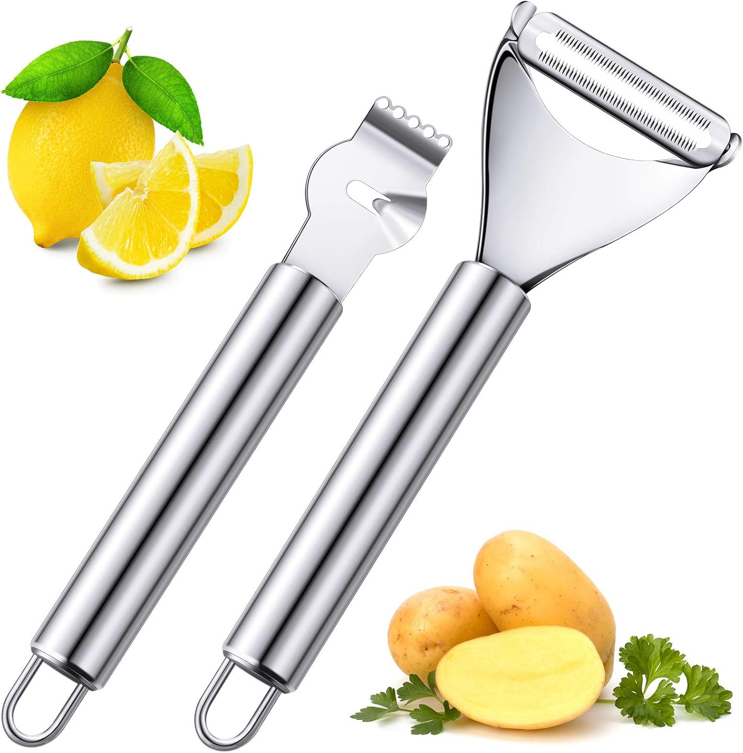 2 Pieces Stainless Steel Lemon - Peeler Channel Knife avis et prix