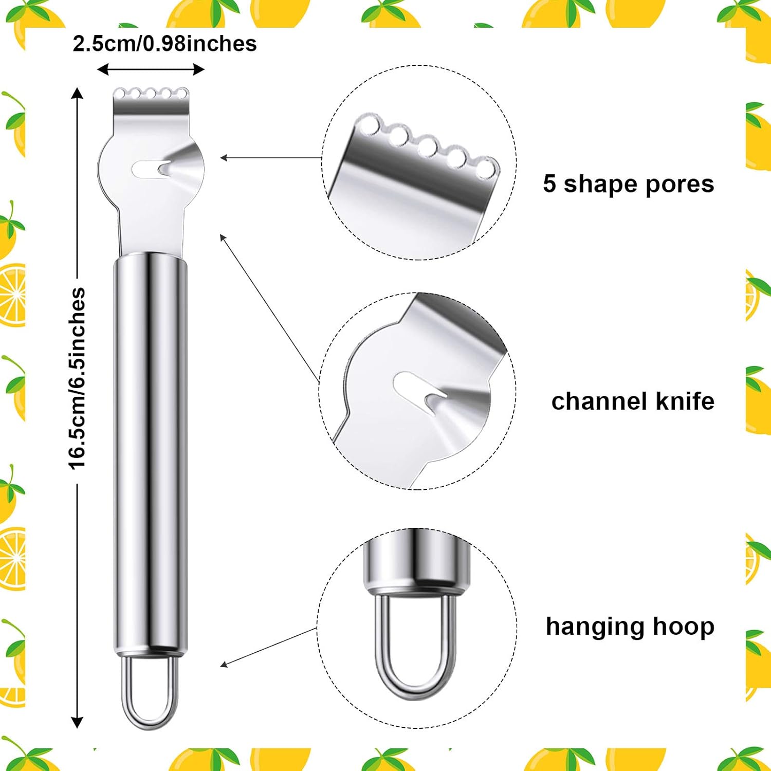 2 Pieces Stainless Steel Lemon - Peeler Channel Knife avis et prix