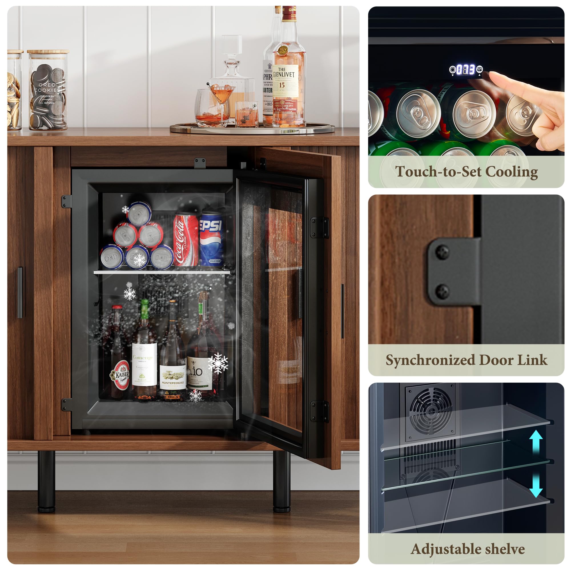 70 Inch Coffee Bar Cabinet Wit - Home Bar And Fridge avis et prix