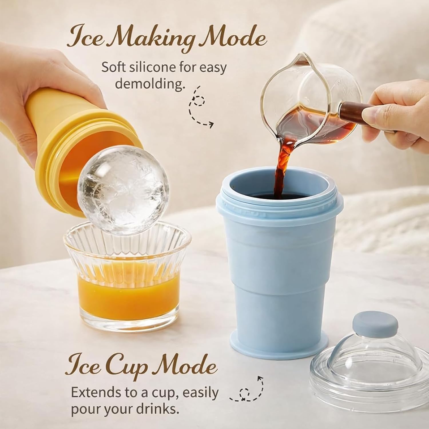 2 in 1 Collapsible Silicone Ic - Ice Mold Sphere avis et prix