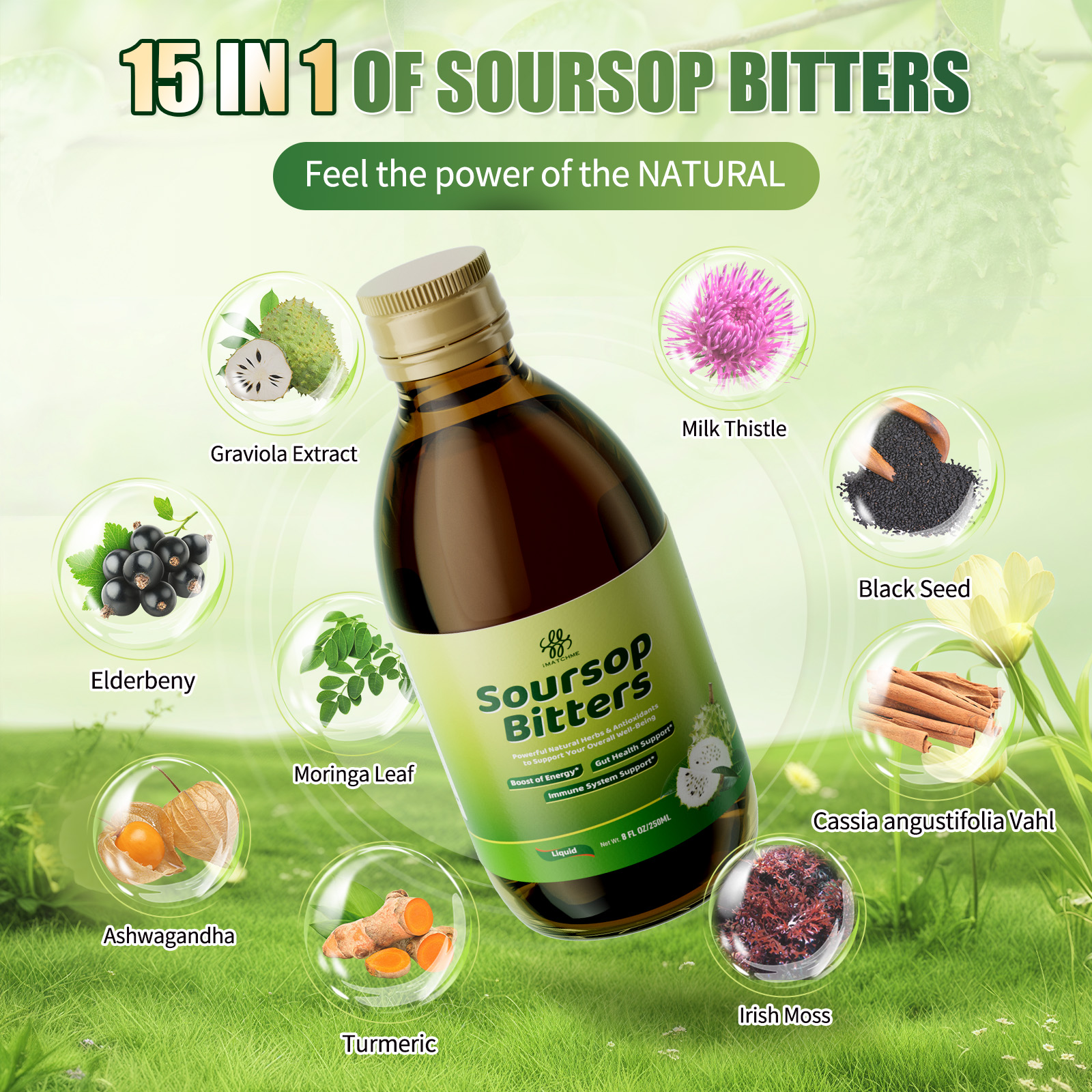 Soursop Bitters Liquid 500ML,  - Bitters Bottle Set avis et prix