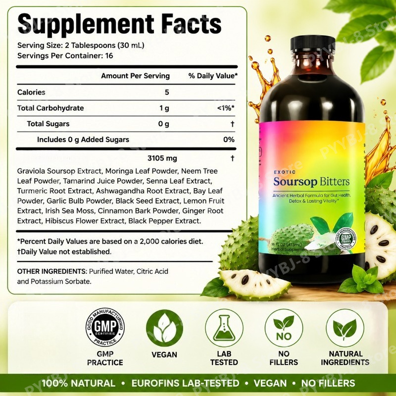 Soursop Bitters Drops Liquid 4 - Bitters Bottle Set avis et prix