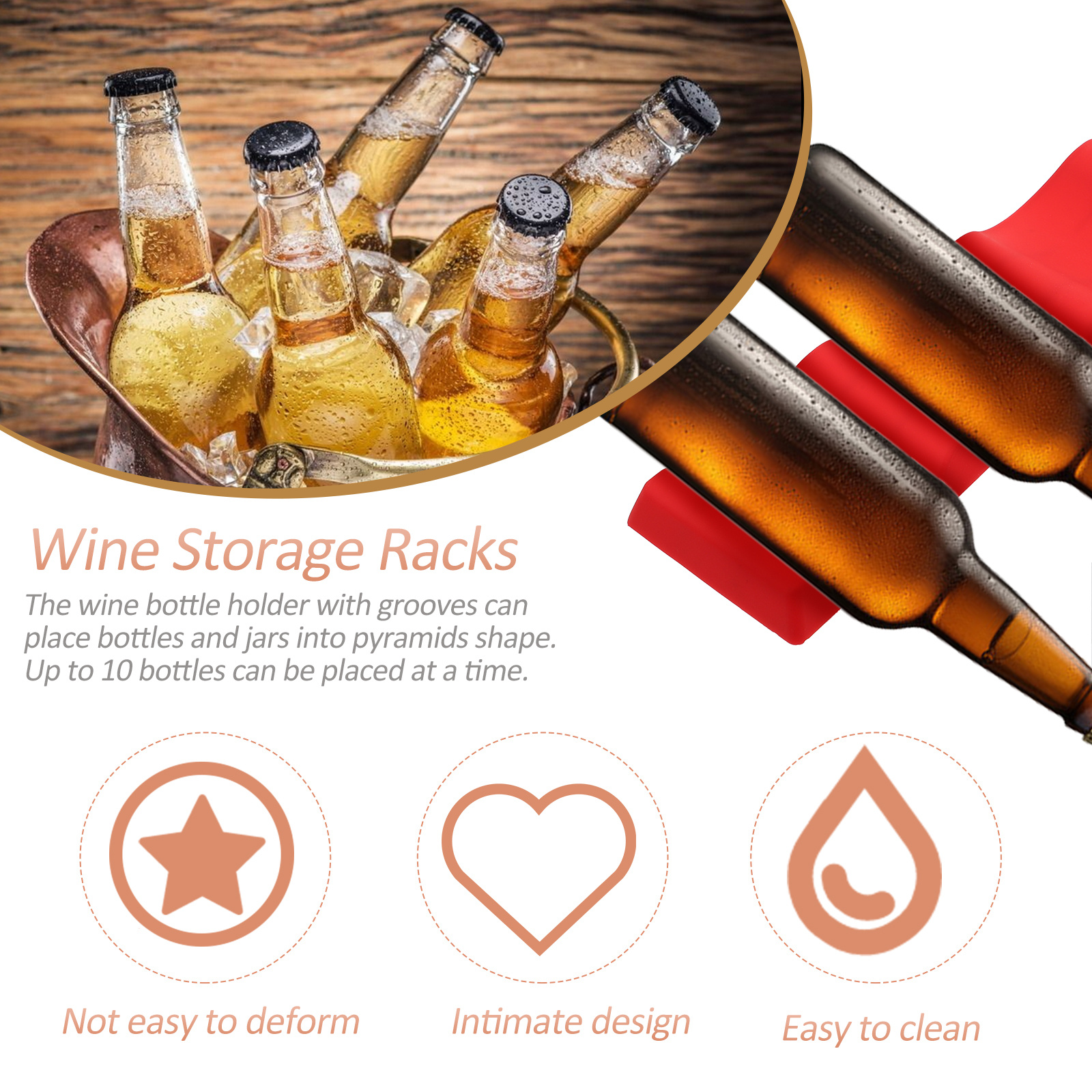 Bottle Stacker Rack Silicone F - Home Bar And Fridge avis et prix