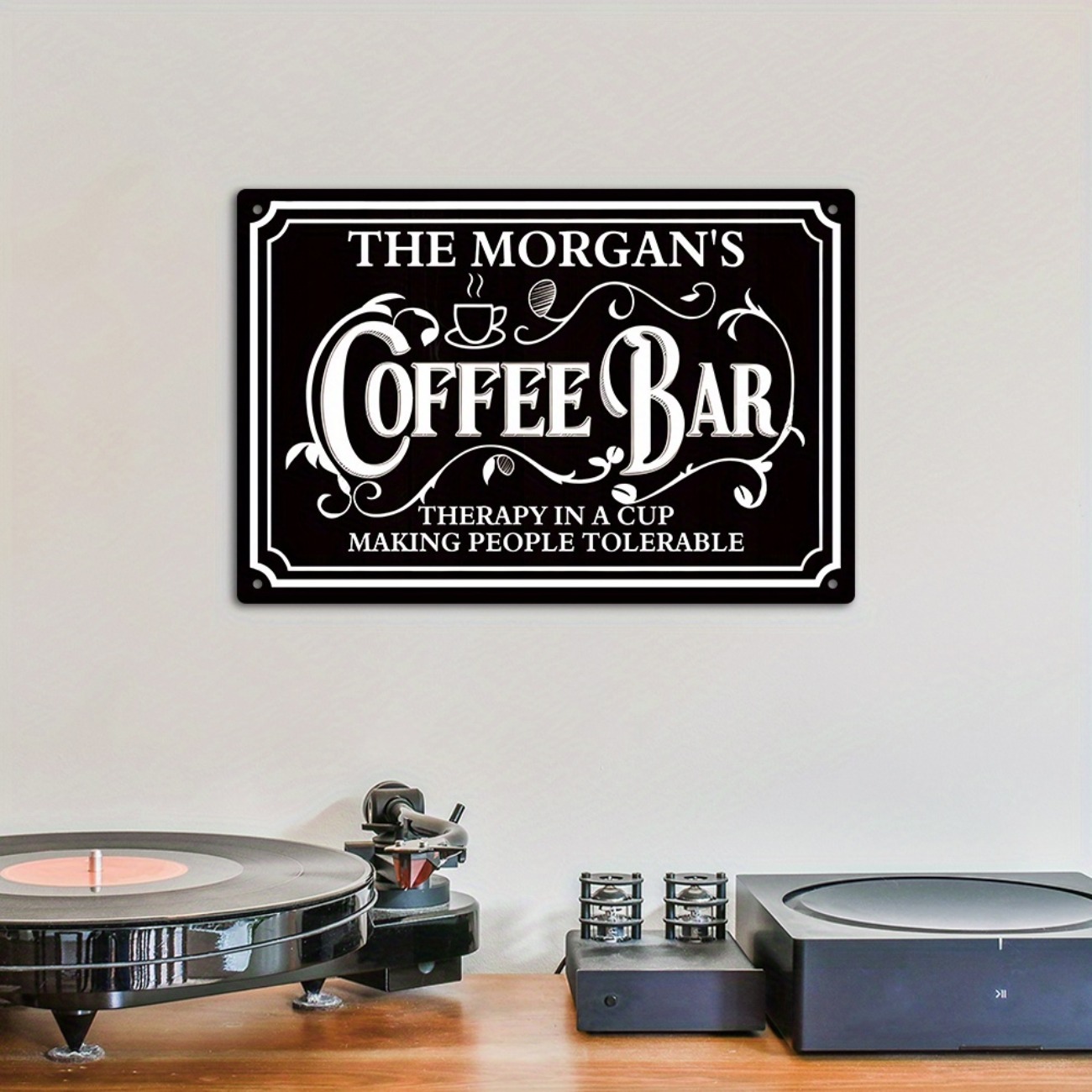 1pc Personalized The Morgan's  - Home Bar And Coffee avis et prix