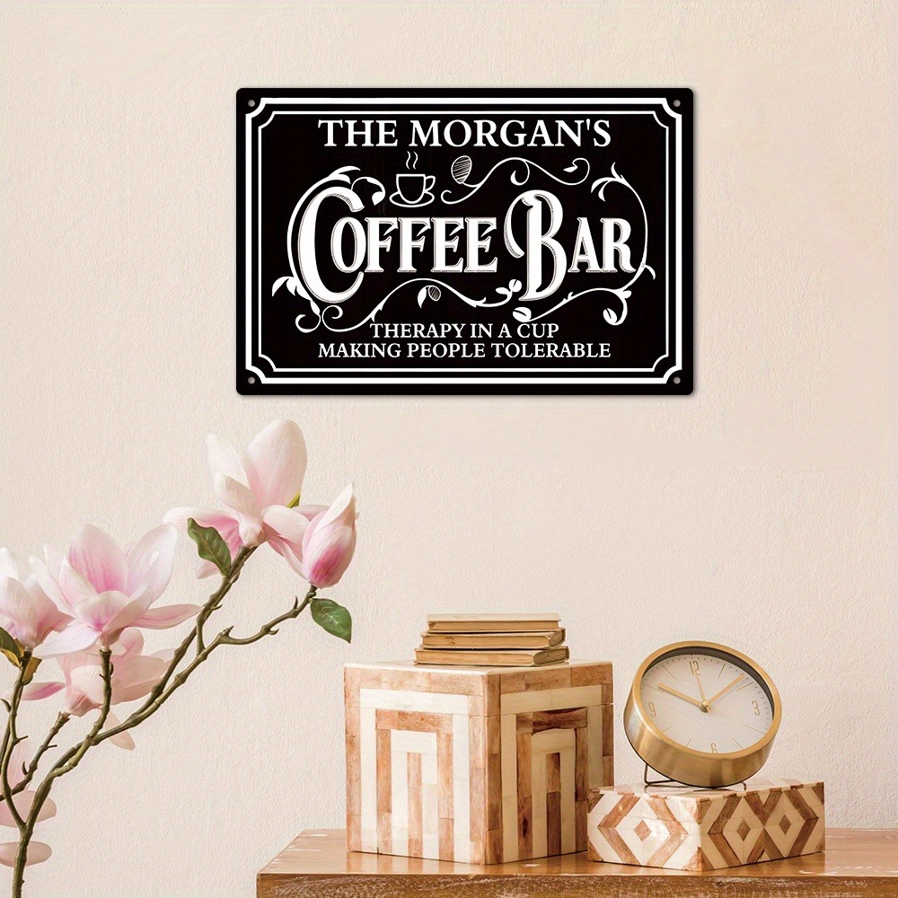 1pc Personalized The Morgan's  - Home Bar And Coffee avis et prix
