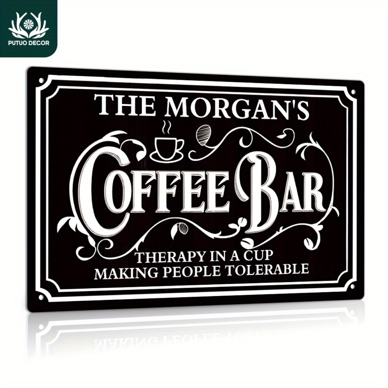 1pc Personalized The Morgan's  - Home Bar And Coffee avis et prix